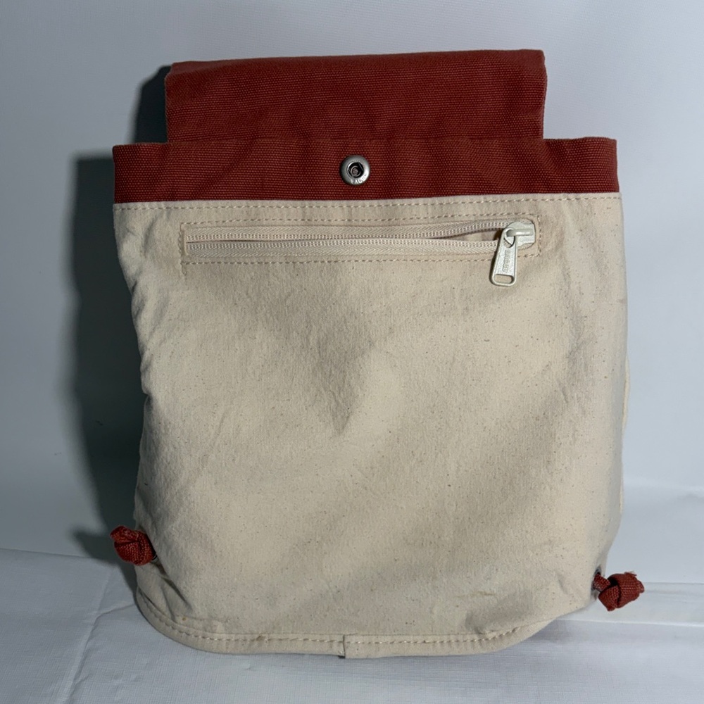 Baggu Mini Drawstring Canvas Backpack Terracotta … - image 10